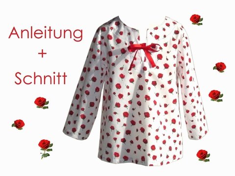Schnitt und Anleitung Mädchen Tunika Bluse Gr.80-140