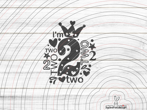 I'm two Plotterdatei SVG DXF
