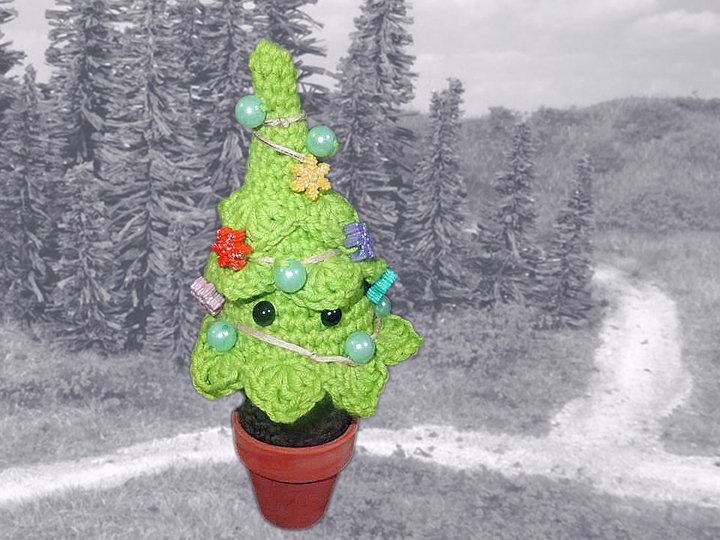 Weihnachtliches Bäumchen zum Häkeln