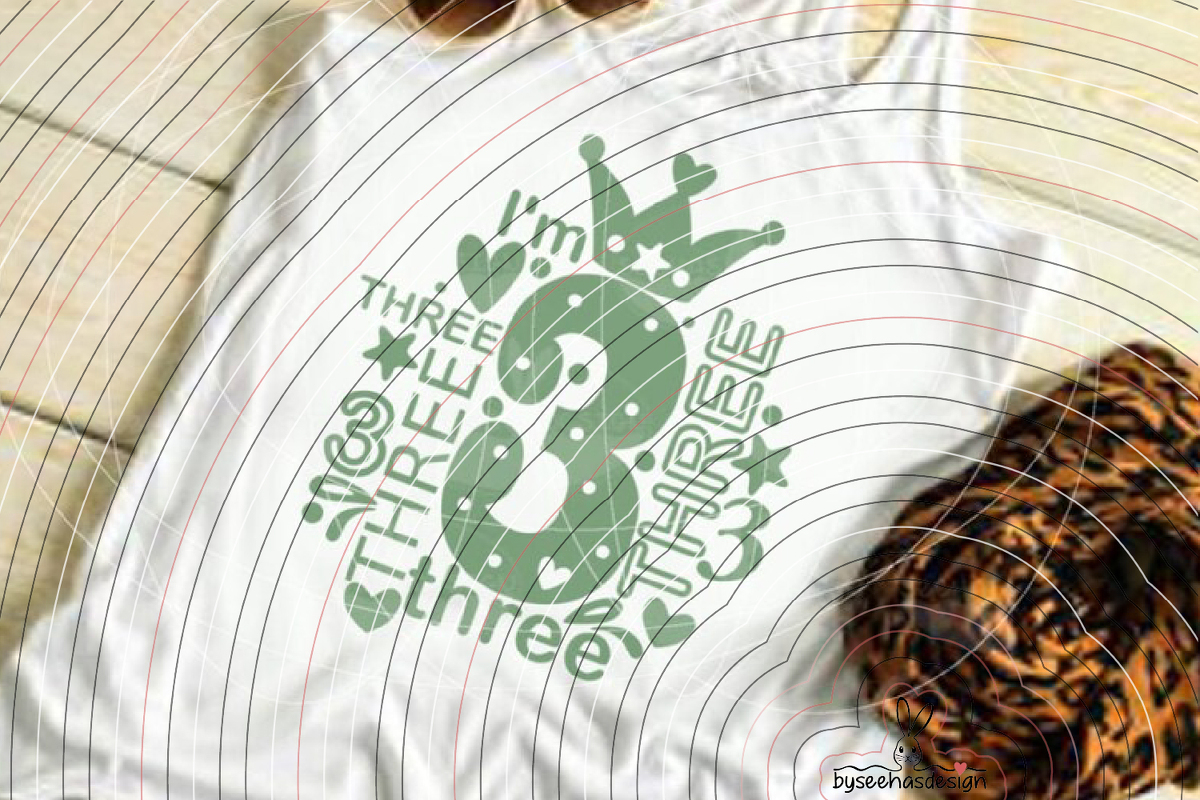 I'm three Plotterdatei SVG DXF - Bild 8