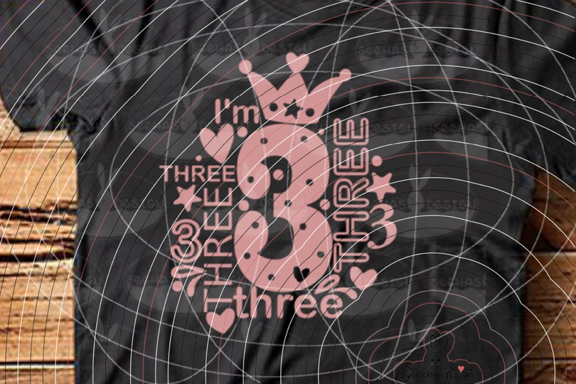 I'm three Plotterdatei SVG DXF