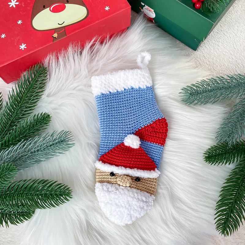 Pattern Christmas stocking Santa - Image 4