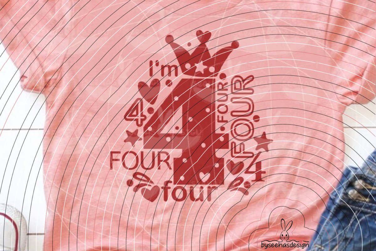 I'm four Plotterdatei SVG DXF - Bild 7