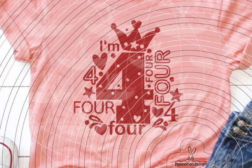 I'm four Plotterdatei SVG DXF