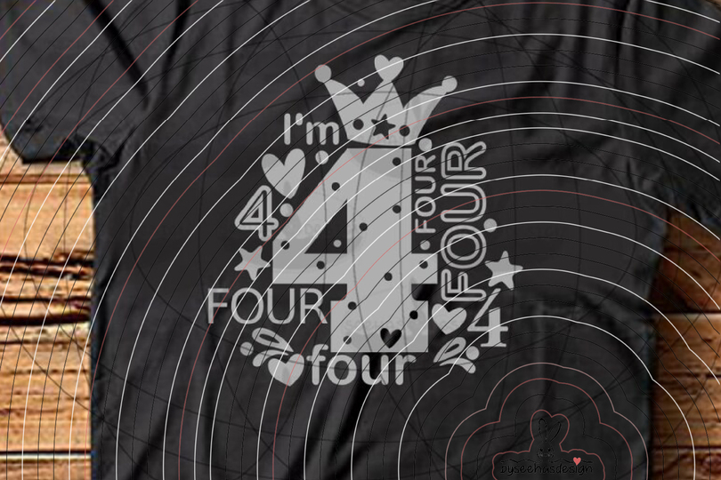 I'm four Plotterdatei SVG DXF