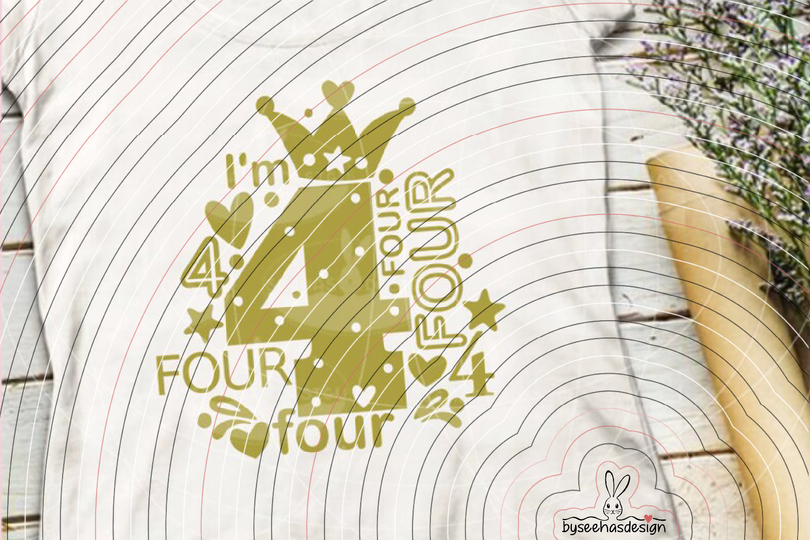 I'm four Plotterdatei SVG DXF