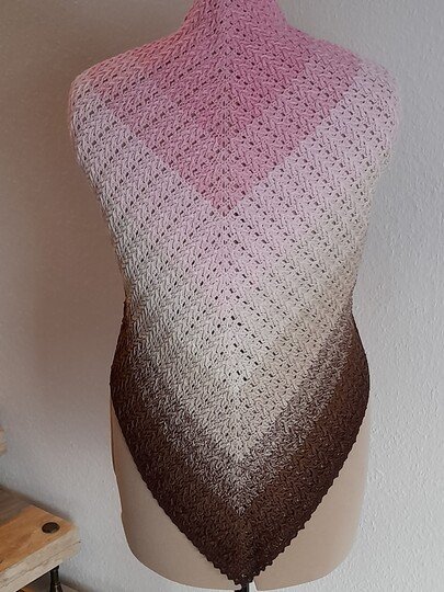 Häkelanleitung - Dreieckstuch "Lena", symmetrisch und asymmetrisch