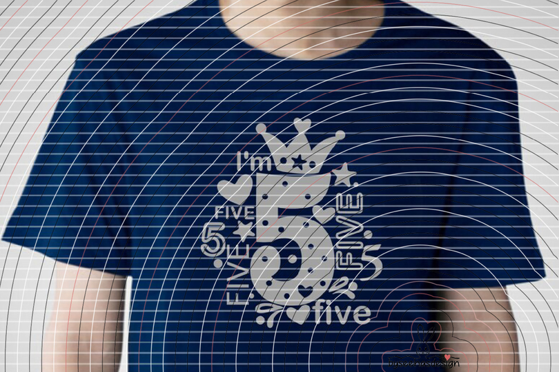 I'm five Plotterdatei SVG DXF