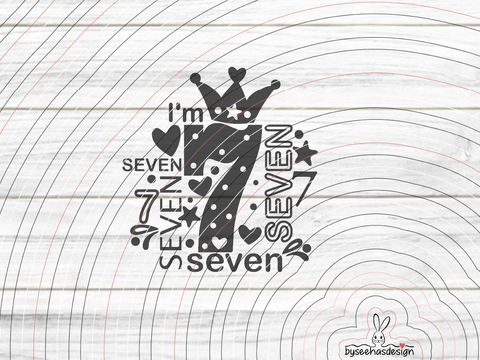 I'm seven Plotterdatei SVG DXF