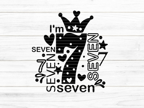 I'm seven Plotterdatei SVG DXF FCM