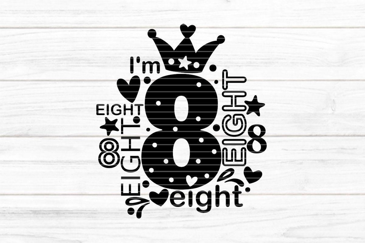 I'm eight Plotterdatei SVG DXF FCM