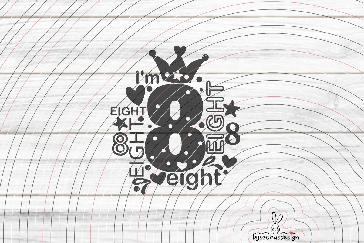 I'm eight Plotterdatei SVG DXF - Bild 2