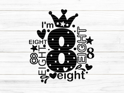 I'm eight Plotterdatei SVG DXF FCM