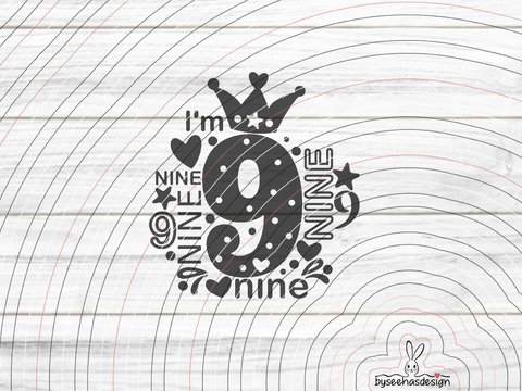 I'm nine Plotterdatei SVG DXF