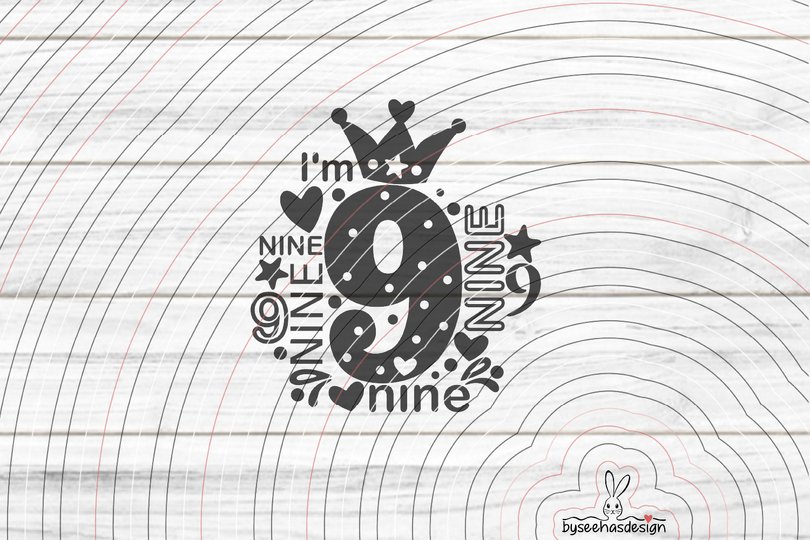 I'm nine Plotterdatei SVG DXF