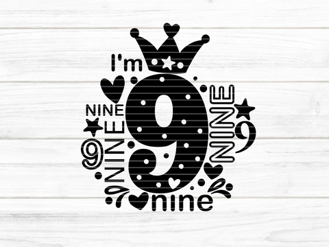 I'm nine Plotterdatei SVG DXF FCM
