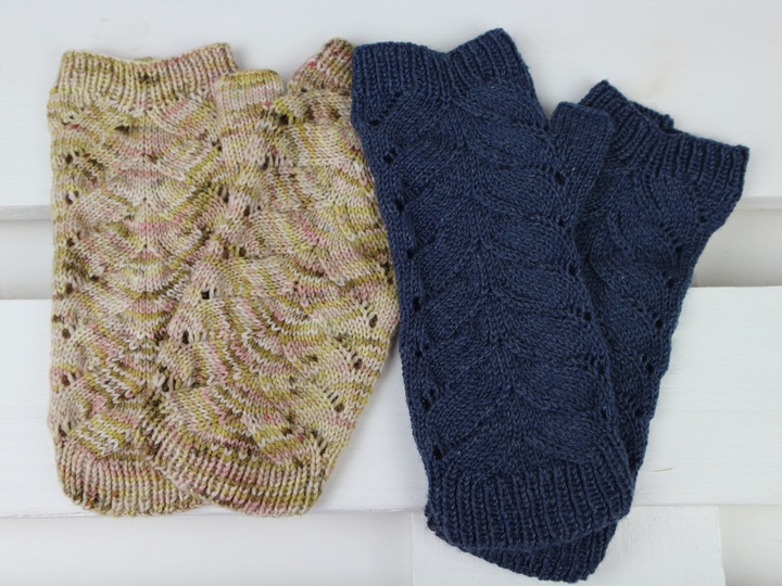 Strickanleitung Handstulpen mit Ajourmuster | Pulswärmer stricken PDF