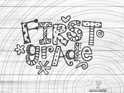 First Grade Plotterdatei SVG DXF