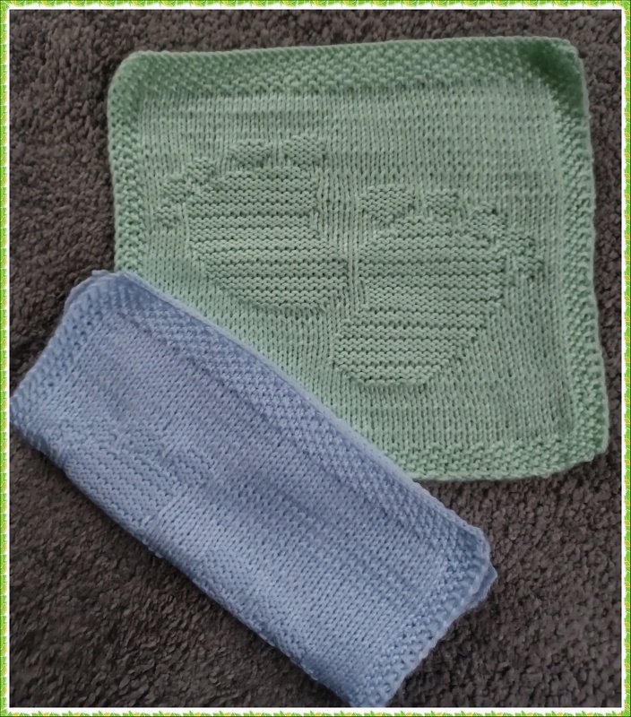 Strickanleitung Waschläppchen " kleine Füße "