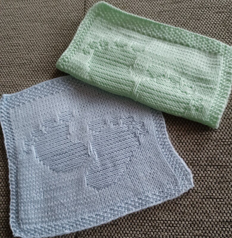 Strickanleitung Waschläppchen " kleine Füße "