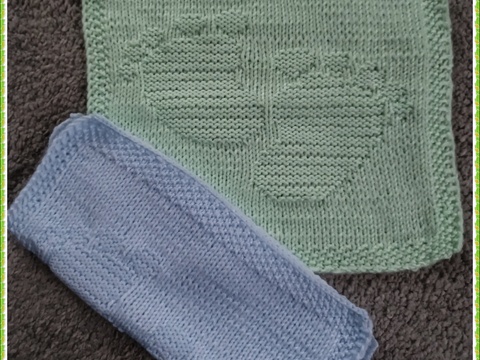 Strickanleitung Waschläppchen " kleine Füße "
