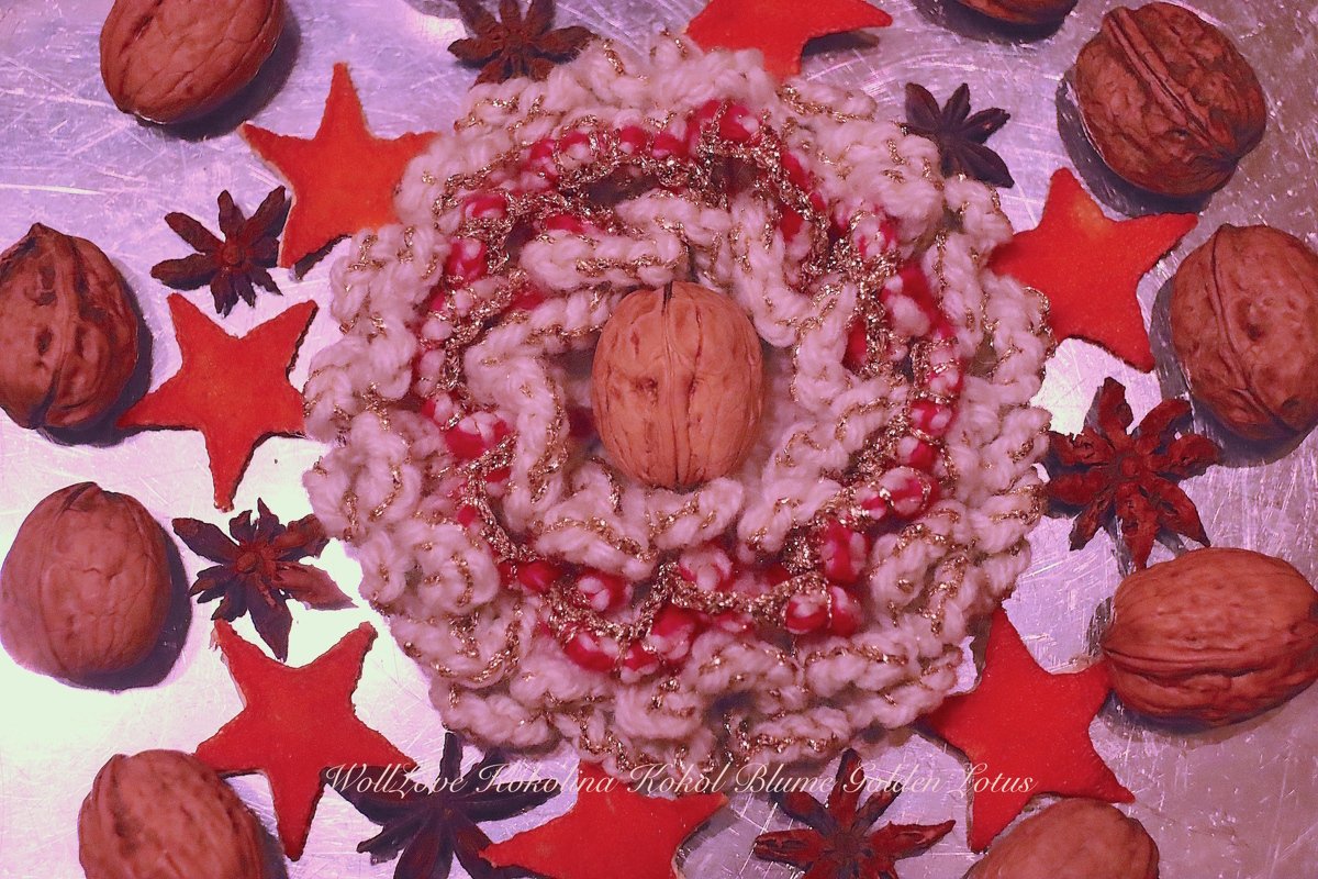 Häkelanleitung Blume Golden Lotus