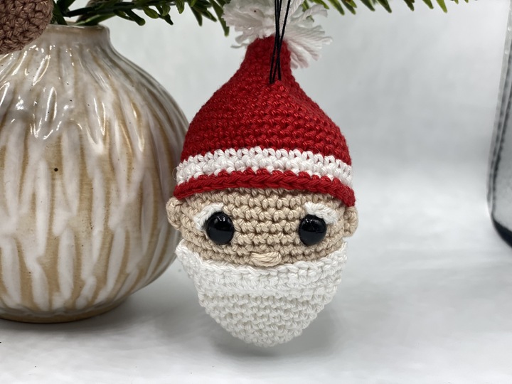 Häkelanleitung - Christbaumkugeln (Rehkitz und Weihnachtsmann)