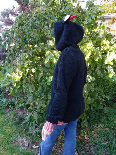 Rentier Kuschelpulli Gr. S - XXL nähen Schnittmuster Beamer