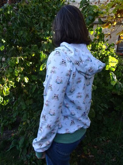 Rentier Kuschelpulli Gr. S - XXL nähen Schnittmuster Beamer