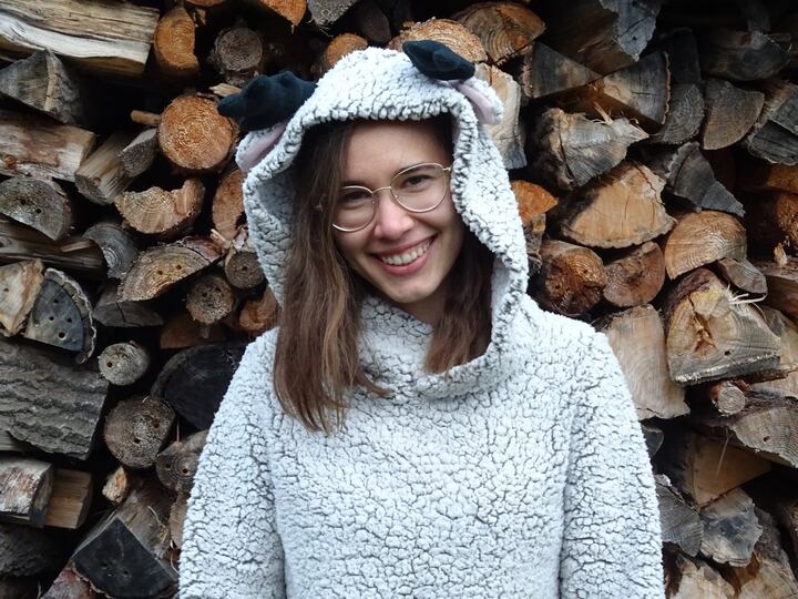 Rentier Kuschelpulli Gr. S - XXL nähen Schnittmuster Beamer