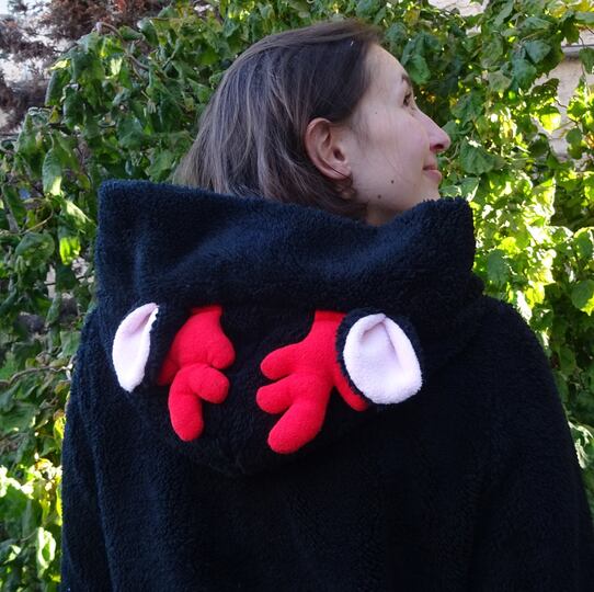 Rentier Kuschelpulli Gr. S - XXL nähen Schnittmuster Beamer