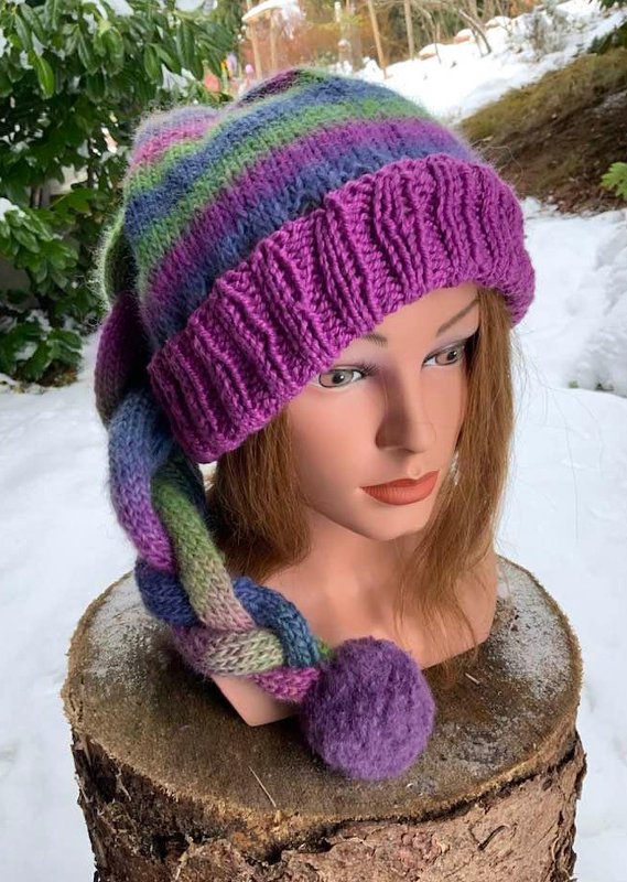 GESTRICKTE Mütze LUKAS mit geflochtenen Zopf - Bild 3