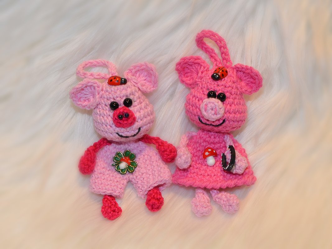 4er Set Glücksbringer Neujahr Silvester Schlüsselanhänger - Bild 4