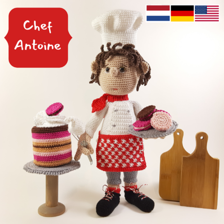 Chef Antoine, Amigurumi Crochet Pattern