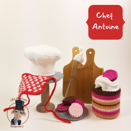 Chef Antoine, Amigurumi Crochet Pattern