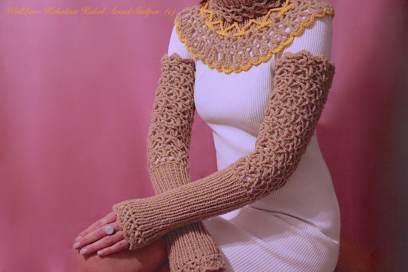Häkel / Strick Anleitung Ärmel Stulpe