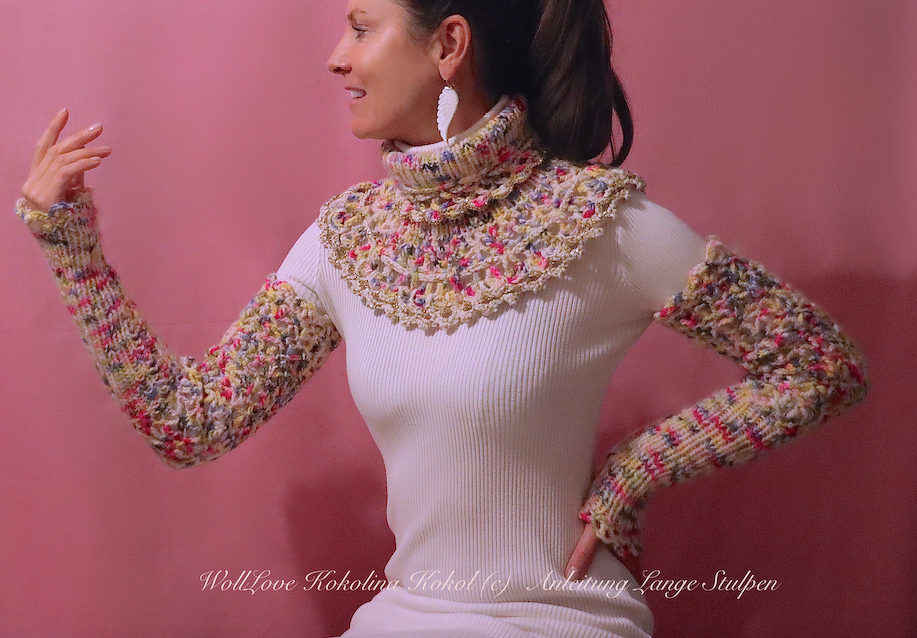 Häkelanleitung Kombi Stulpen + Kragen