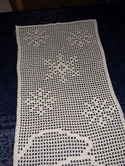 Tischläufer Weihnachten "Schneemann" häkeln