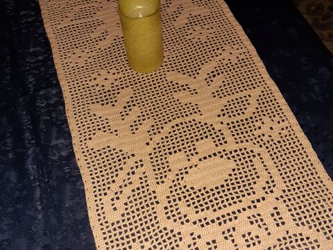 Tischläufer Weihnachten "Rentier" häkeln