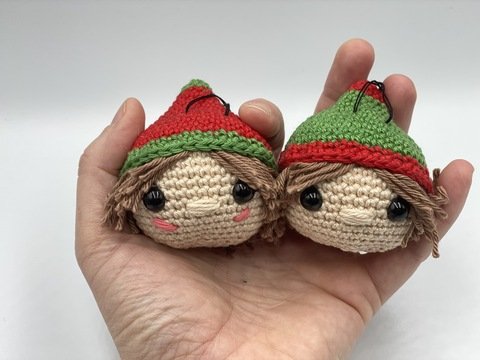 Häkelanleitung - Christbaumkugeln (Weihnachtselfen)