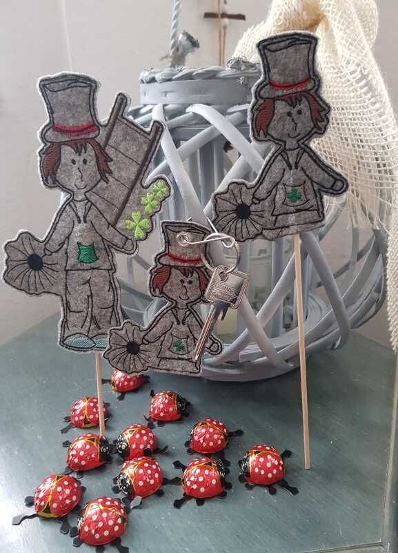 ITH Stickdatei Schornsteinfeger Anhänger und Stabstickdatei - Bild 5