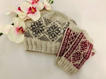 Set Strickanleitung "Wintertime" Stulpen und Mütze