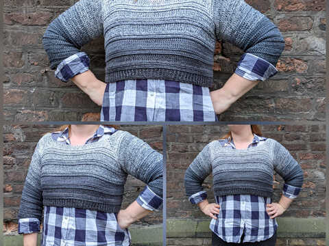 Short but chic - Crop Top Pullover häkeln in allen Damengrößen - RVO