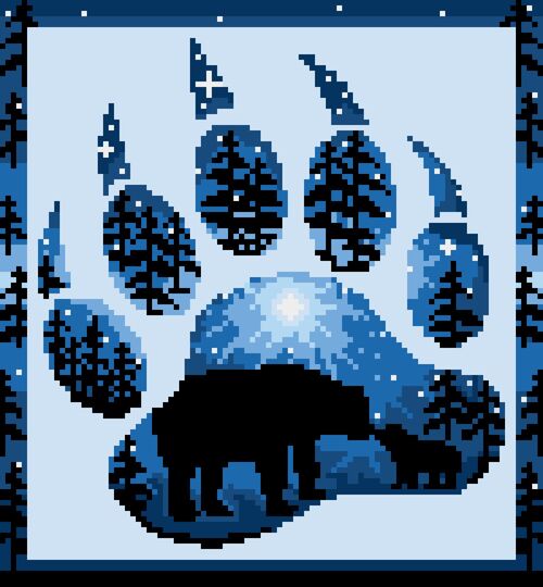 BEAR PAW - pattern for sc crochet blanket