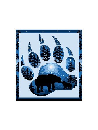 BEAR PAW - pattern for sc crochet blanket