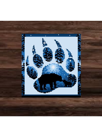 BEAR PAW - pattern for sc crochet blanket