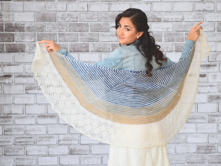 Strickanleitung Halbrundtuch Down Under