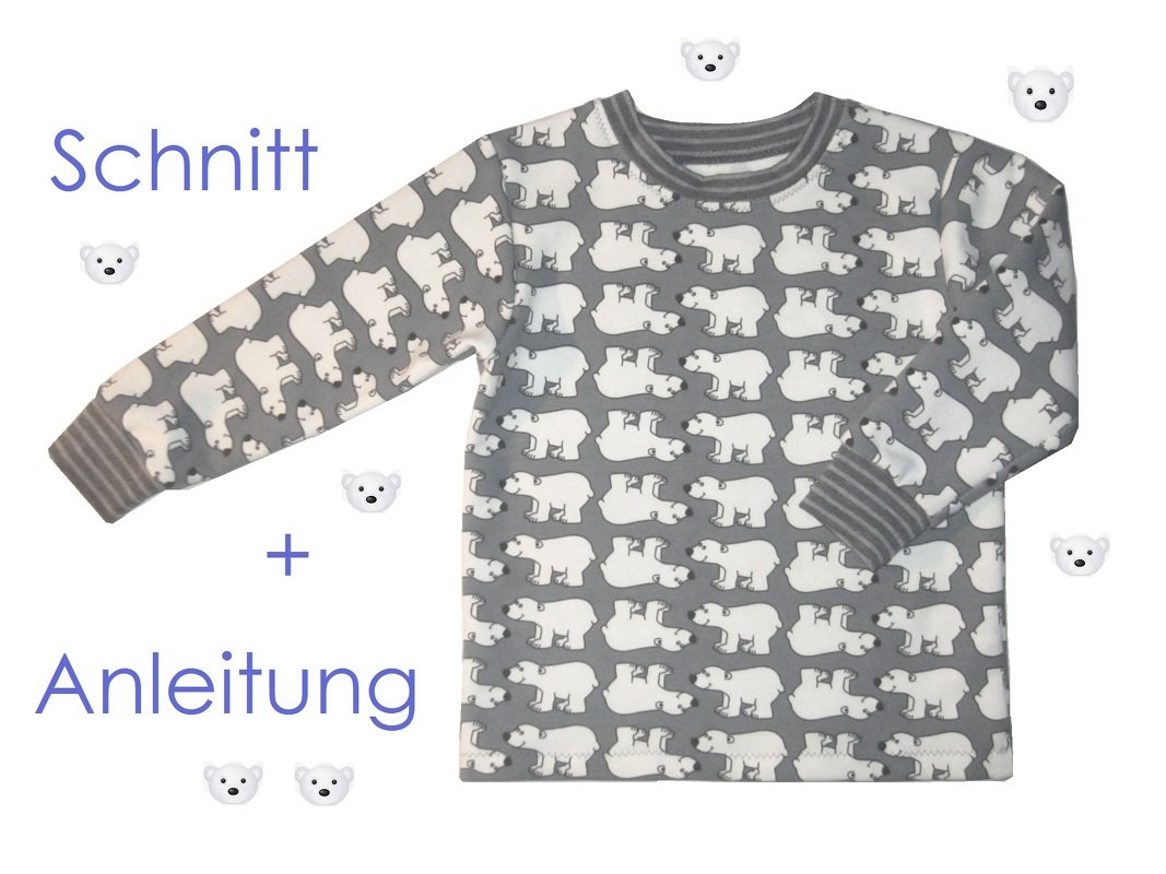 Schnitt und Anleitung Pullover Kinder Gr.92-128