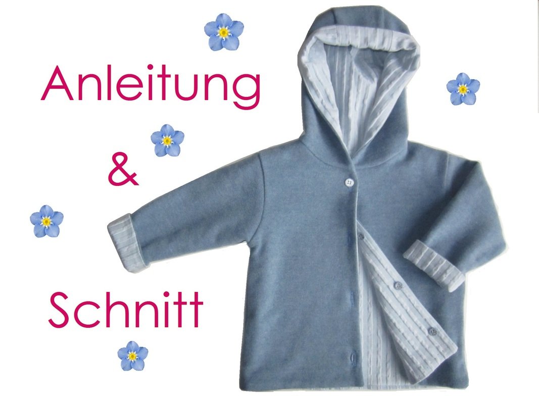 Schnitt und Anleitung Wendejacke für Babys, Kinder Gr.62-116