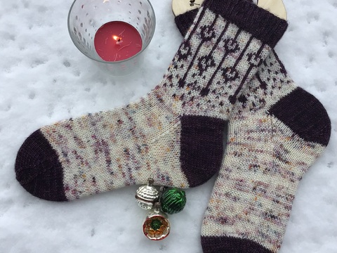 Anleitung Socken Frohes Fest